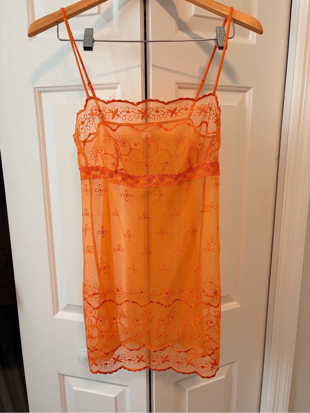 Vintage Y2K Victoria’s Secret orange slip dress/top